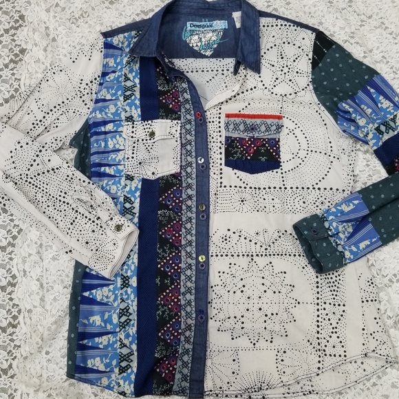 Desigual Tops - Desigual XXL artsy western blouse